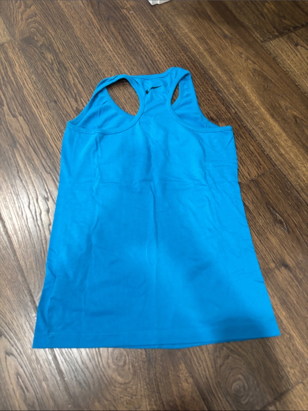 Women's Blue Racerback Tank Top - Picture 6 of 6